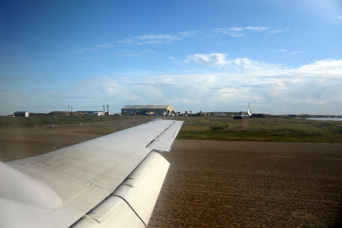 04B Airplane Landing At Tuktoyaktuk Northwest Territories